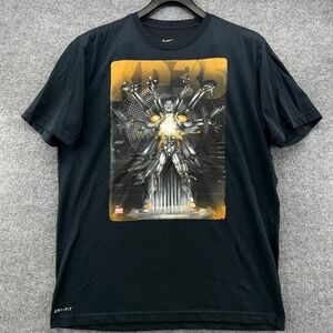 Nike KD35 Dri-Fit T-Shirt Mens L Black Kevin Durant Robot Graphic Basketball